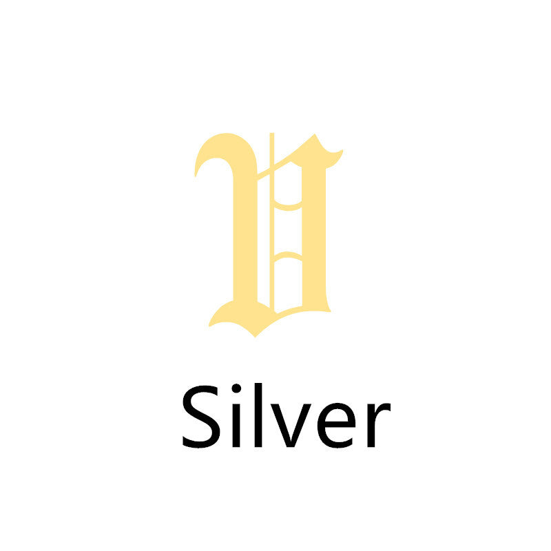 Ancient English Alphabet Initials Necklace Stainless Steel Necklace 1617944904622
