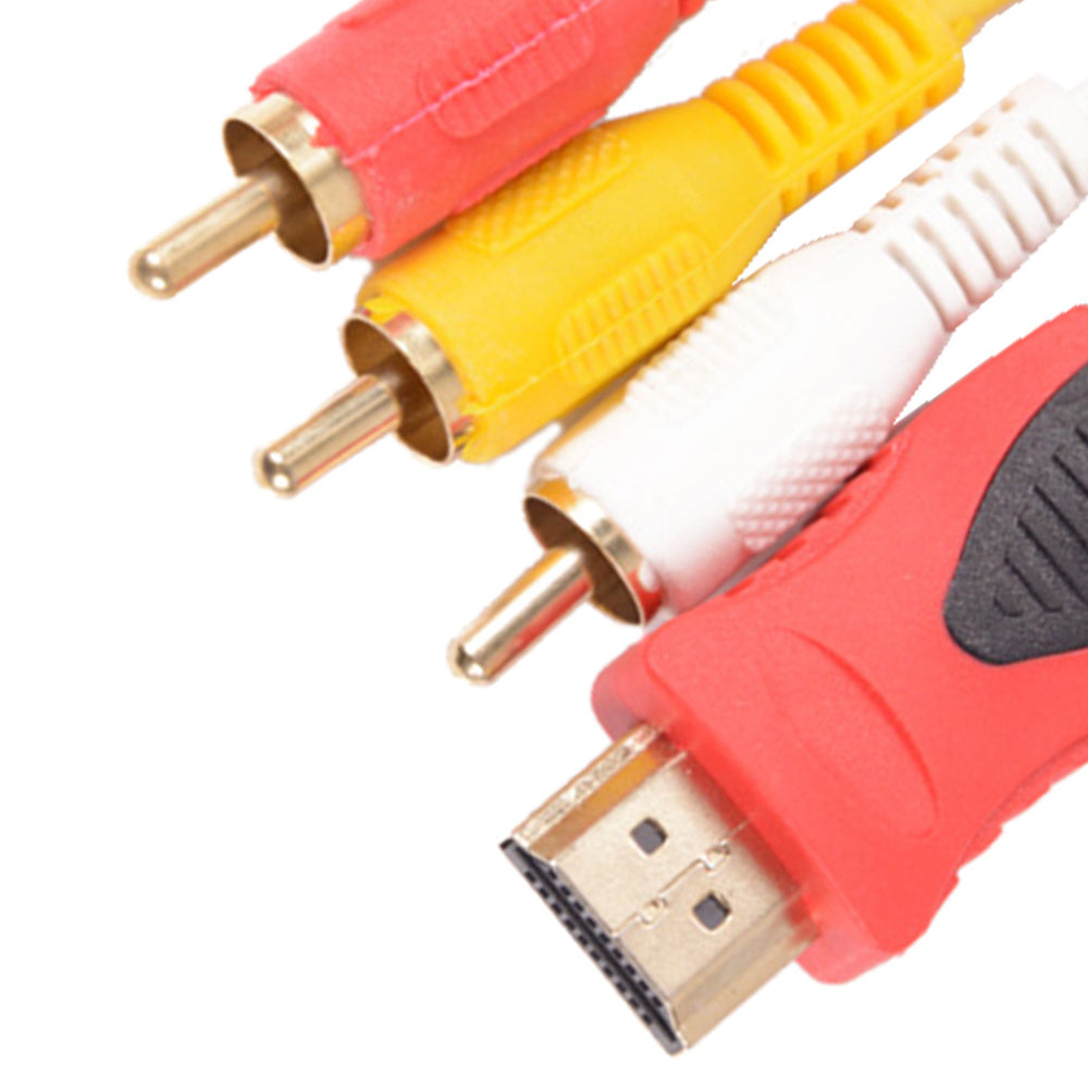 HDMI To Red Yellow And White Adapter Cable Hdmi To 3Rca Component Cable 1.5 Meters 1617955680546