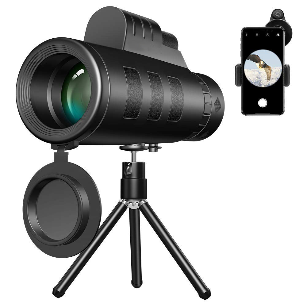 Telescope 40X60 Monocular Low Light Night Vision with Compass Mobile Phone Camera Telescope 1618314232015