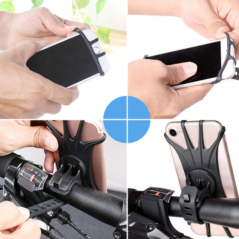 Mobile Phone Holder 360 Rotating Silicone Bicycle Scooter Mobile Phone Navigation Bracket - 图片 4