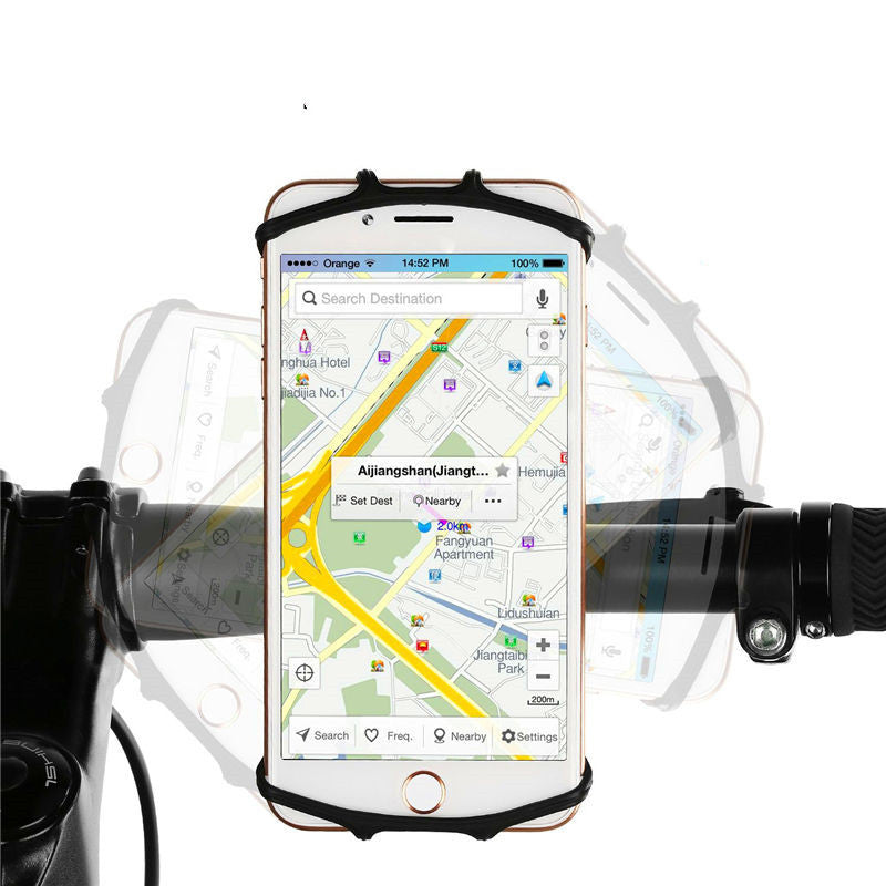 Mobile Phone Holder 360 Rotating Silicone Bicycle Scooter Mobile Phone Navigation Bracket - 图片 3