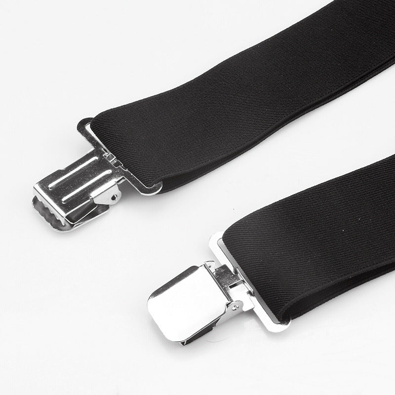 Wide Strap Suspenders Black 50mm Wide And High Elastic Elastic High Quality Suspenders