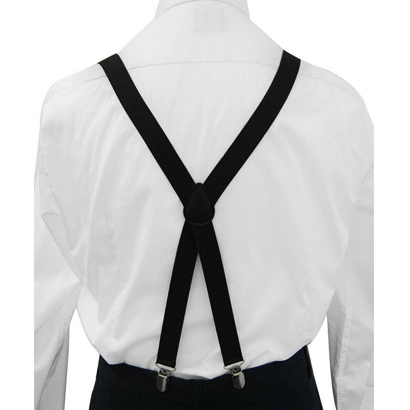 Wide Strap Suspenders Black 50mm Wide And High Elastic Elastic High Quality Suspenders