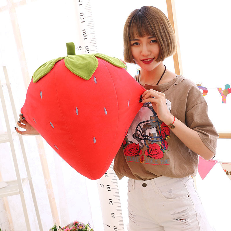 Factory Wholesale New Creative Fruit-Like Strawberry Pillow Large Soft Plush Toy Birthday Gift 1618538761703