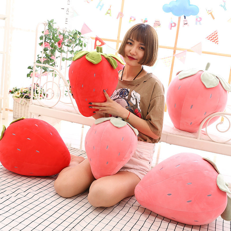 Factory Wholesale New Creative Fruit-Like Strawberry Pillow Large Soft Plush Toy Birthday Gift 1618538761708