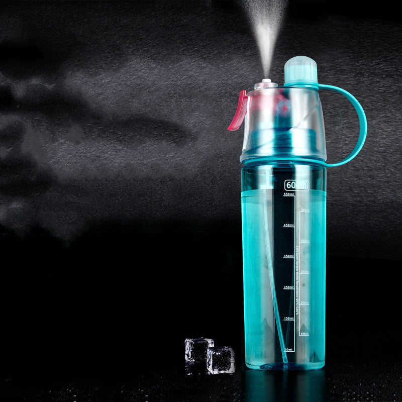 Sports Water Plastic Bottle Outdoor Creative Mist Spray with Leak Proof Portable Drinking Cup 1618625263143