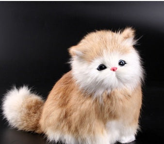 Simulation Animal Model Cat Plush Children's Toy Toy Doll 1618811670210