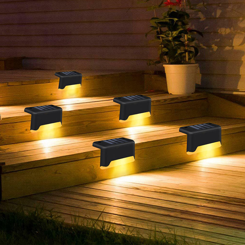 New Upgrade Waterproof LED Solar Fence Lamp Solar Deck Lights Solar Step Light Outdoor For Patio Stairs Garden Pathway Step Y