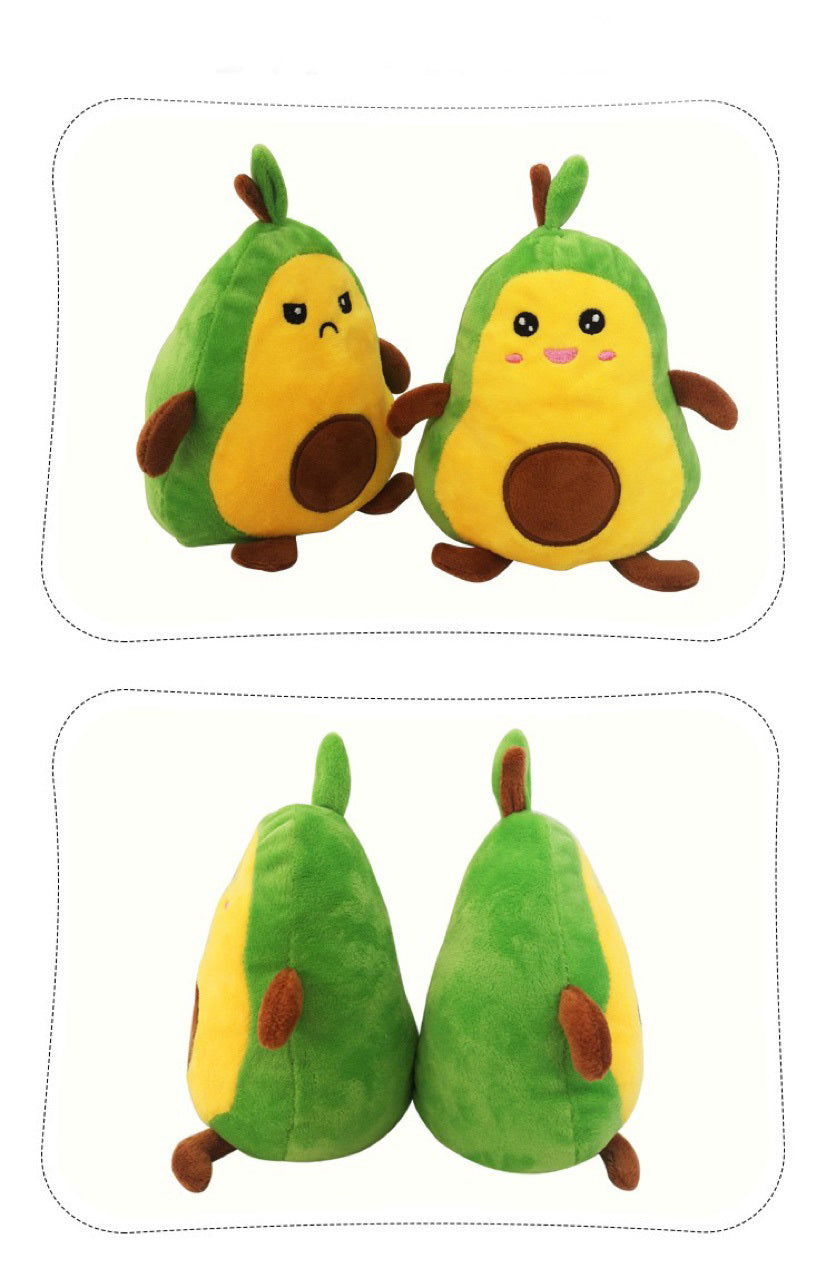 Flip Avocado Doll flip Double-sided Angry Happy Expression Avocado Plush Toy 1618899365619