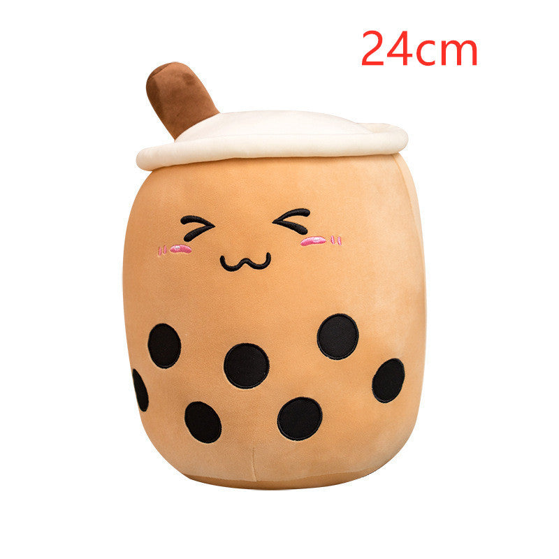Cute Fruit Drink Plush Stuffed Soft Strawberry Milk Tea Plush Boba Tea Cup Toy Bubble Tea Pillow Cushion Kids Gift 1618927945