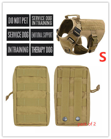 Military Tactical Dog Harness German Shepherd Adjustable Pet Dog Back 1619142630872