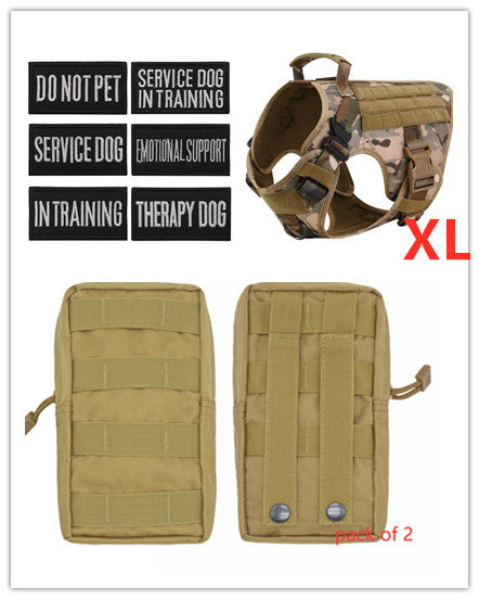 Military Tactical Dog Harness German Shepherd Adjustable Pet Dog Back 1619142630881