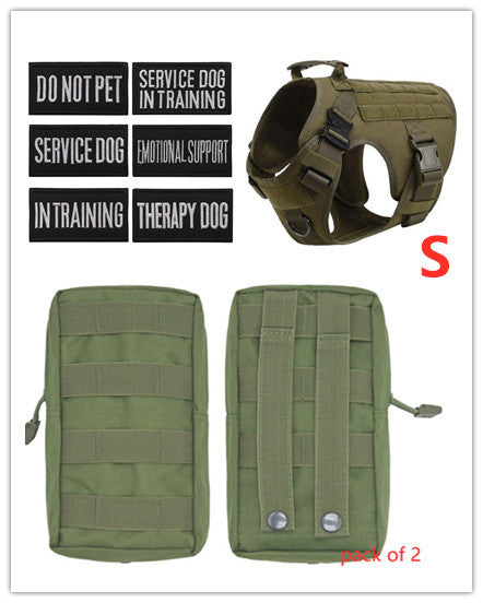 Military Tactical Dog Harness German Shepherd Adjustable Pet Dog Back 1619142631165