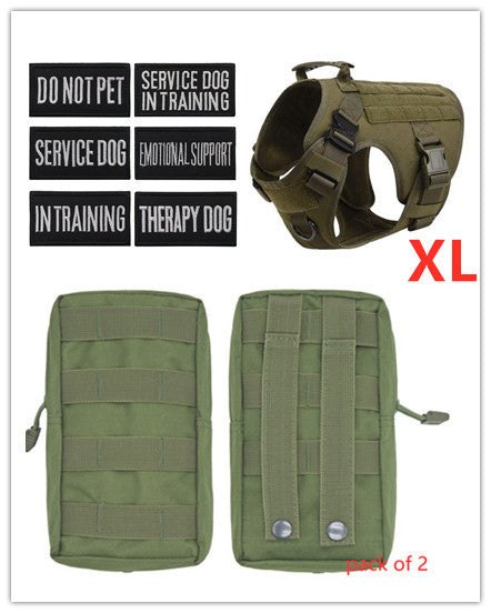 Military Tactical Dog Harness German Shepherd Adjustable Pet Dog Back 1619142631170