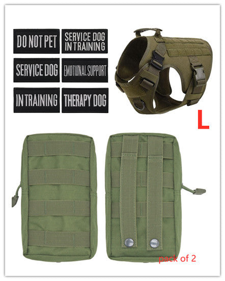 Military Tactical Dog Harness German Shepherd Adjustable Pet Dog Back 1619142631172