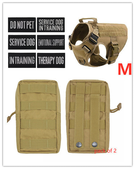 Military Tactical Dog Harness German Shepherd Adjustable Pet Dog Back 1619142631459