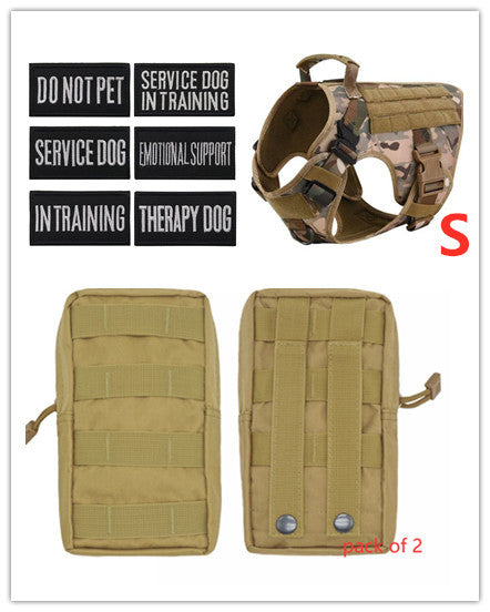 Military Tactical Dog Harness German Shepherd Adjustable Pet Dog Back 1619142631465