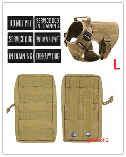 Military Tactical Dog Harness German Shepherd Adjustable Pet Dog Back 1619142631467