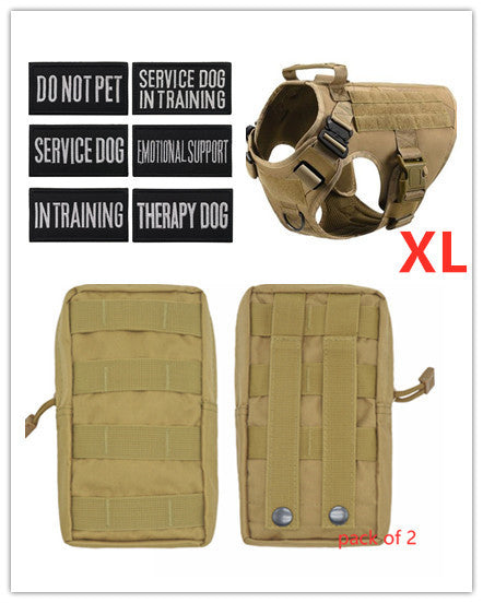 Military Tactical Dog Harness German Shepherd Adjustable Pet Dog Back 1619142631468