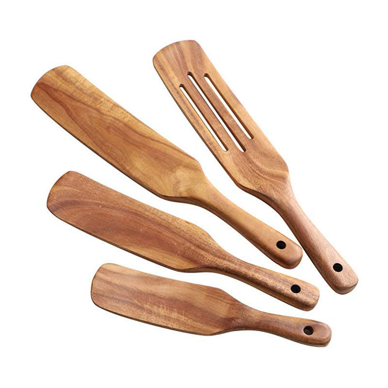 Acacia Teak Spatula Cooking kitchen Utensil Set Wooden Spurtles 1619338819602