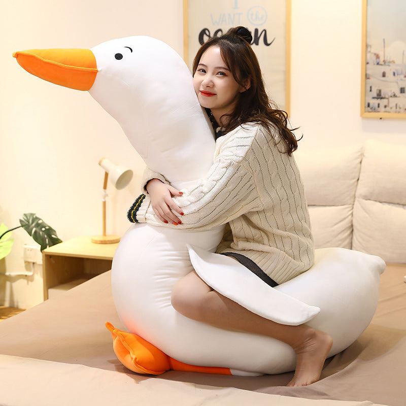 Cross-Border Hot Sale Big White Goose Doll Plush Toy Bed Sleeping Pillow Cushion Girl Child Doll Doll 1619415914806