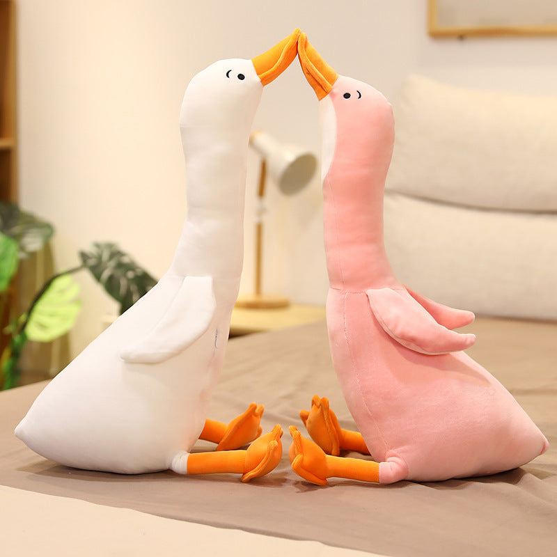 Cross-Border Hot Sale Big White Goose Doll Plush Toy Bed Sleeping Pillow Cushion Girl Child Doll Doll 1619415914812
