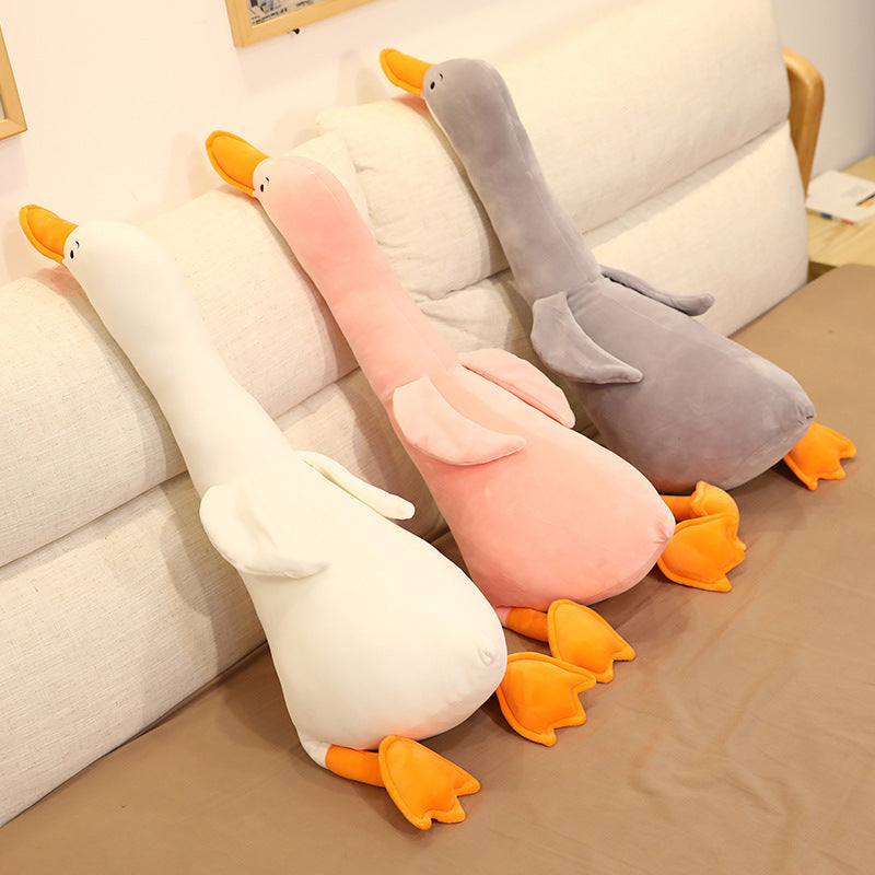 Cross-Border Hot Sale Big White Goose Doll Plush Toy Bed Sleeping Pillow Cushion Girl Child Doll Doll 1619415914822