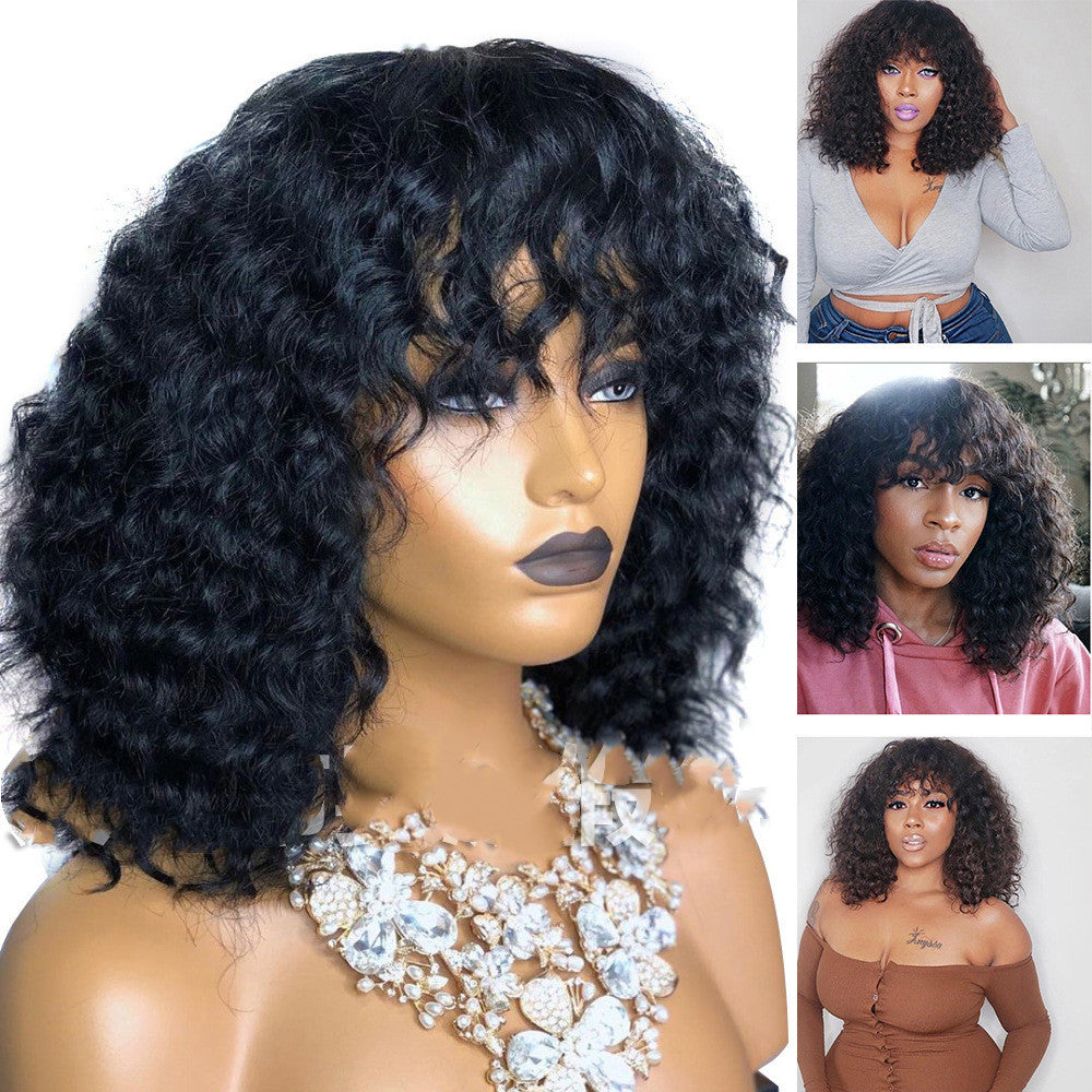 European And American Wig Ladies Kinky Curly Short Curly Hair 1619490537606