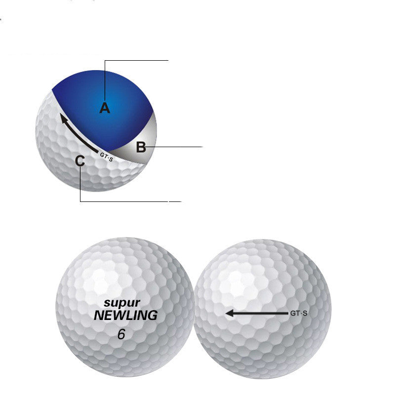 Golf Three-Tier Game Ball Super Long Distance Next Game Ball 1619500011168