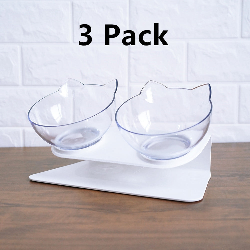 Cat Double Bowl Cat Food Bowl Protects Cervical Vertebra 1619512783999