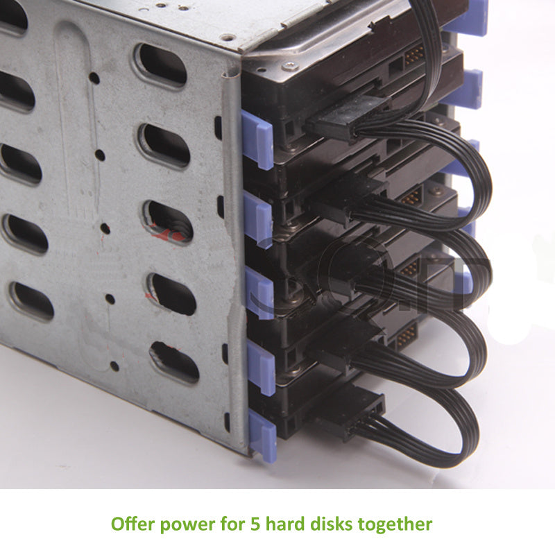 Molex 4pin IDE 1 to 5 SATA 15Pin Hard Drive Power Supply Spl 1619582259914