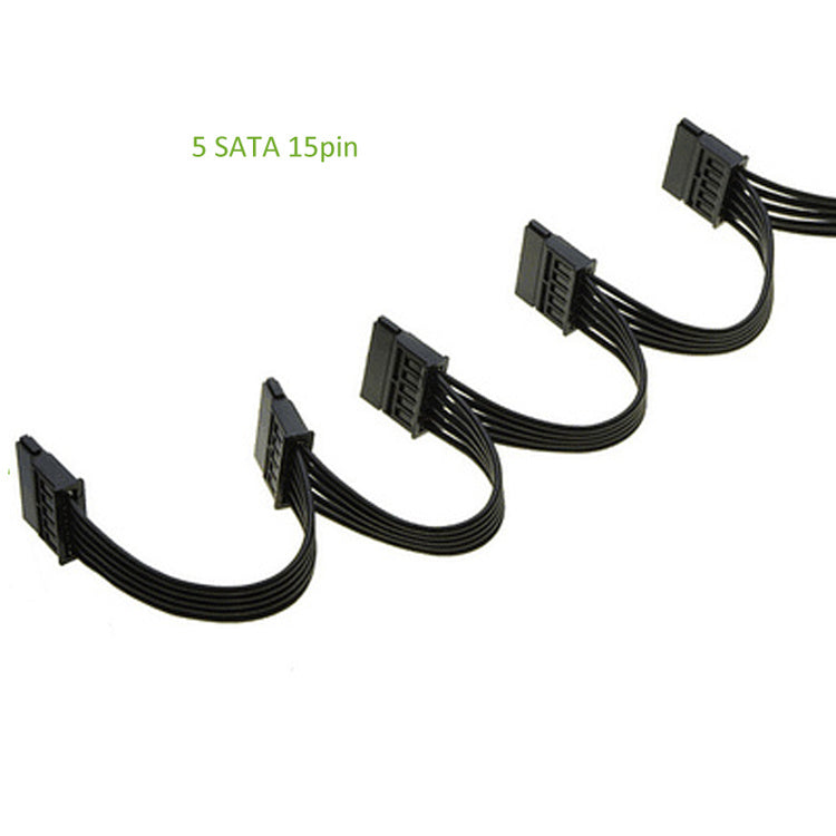 Molex 4pin IDE 1 to 5 SATA 15Pin Hard Drive Power Supply Spl 1619582259915