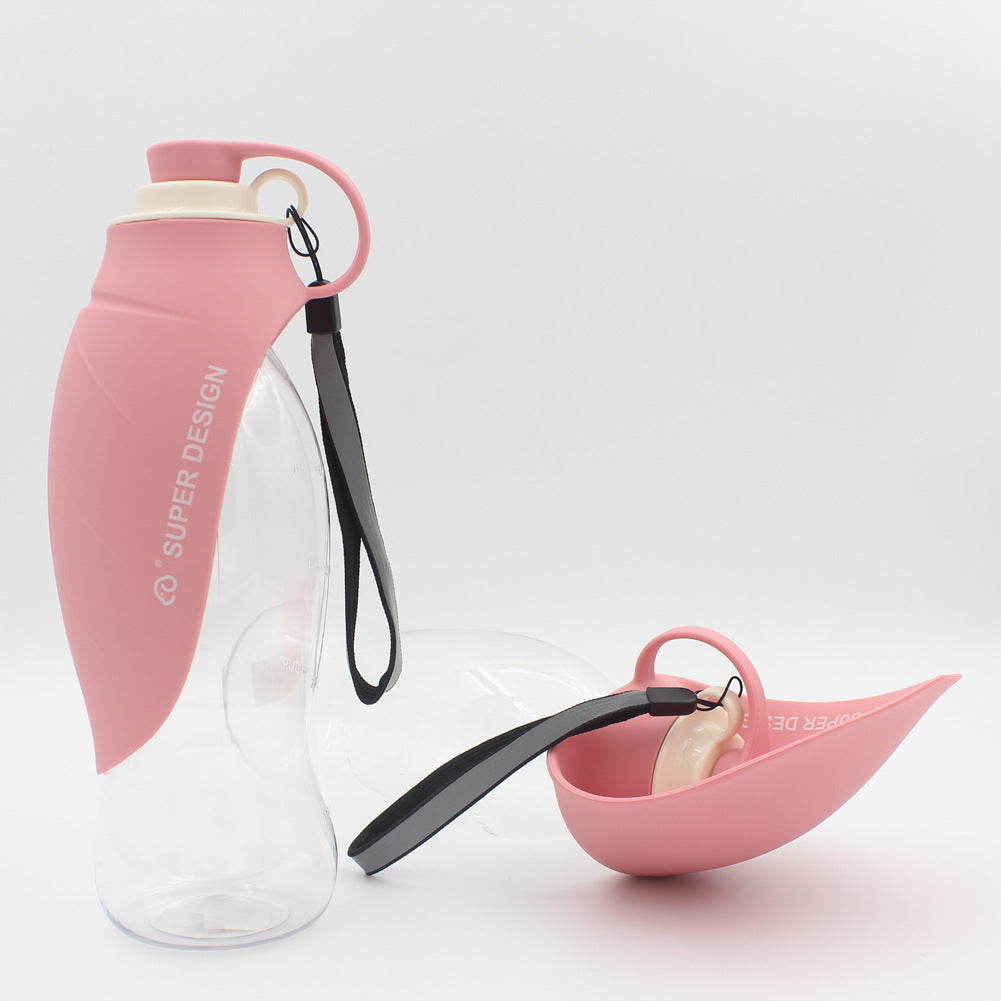 Portable Pet Water Dispenser Feeder Leak Proof With Drinking Cup Dish Bowl Dog Water Bottle 1619597062771