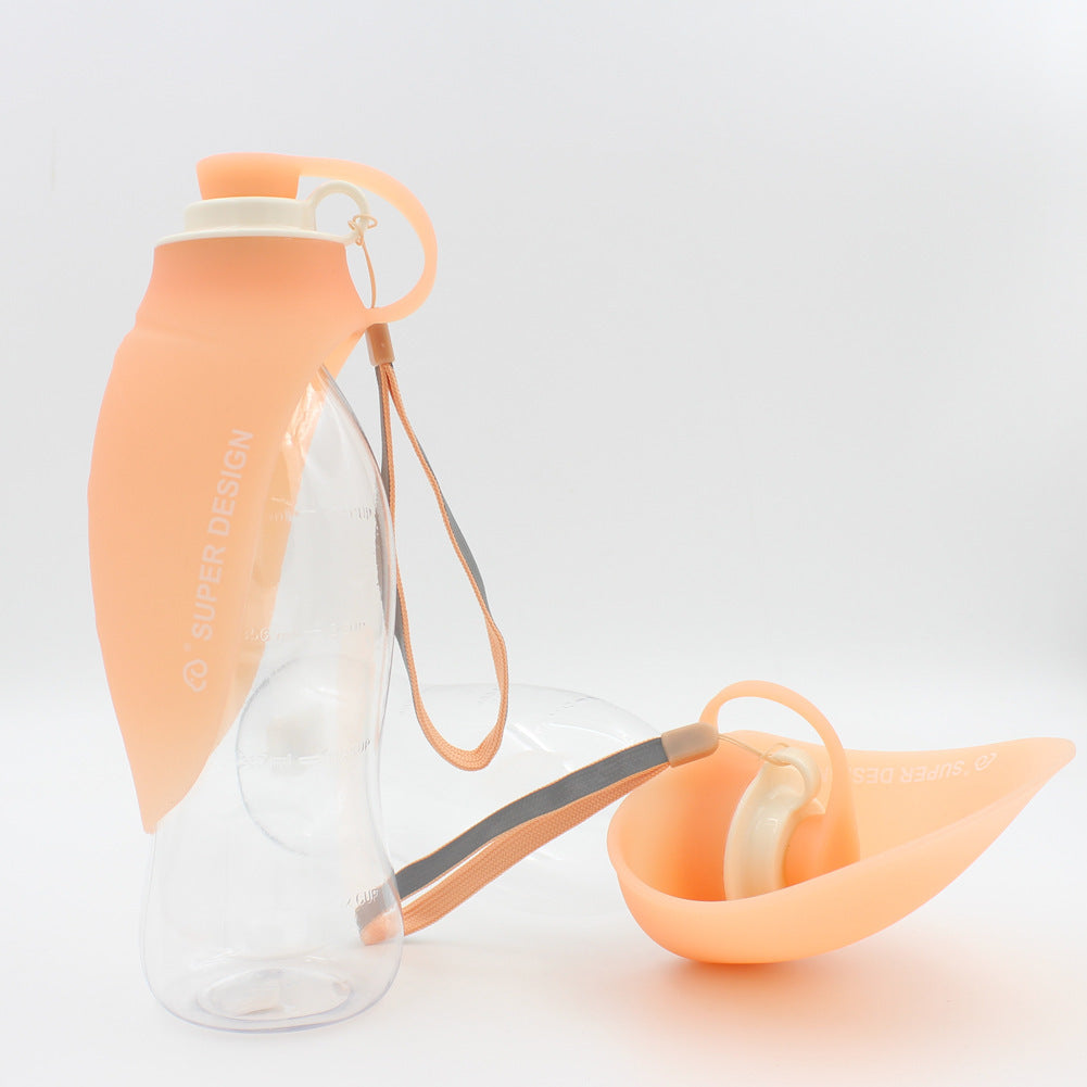 Portable Pet Water Dispenser Feeder Leak Proof With Drinking Cup Dish Bowl Dog Water Bottle 1619597062791