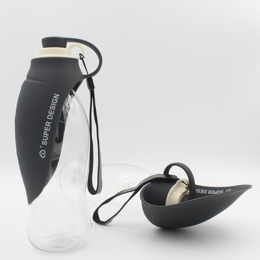 Portable Pet Water Dispenser Feeder Leak Proof With Drinking Cup Dish Bowl Dog Water Bottle 1619597062800