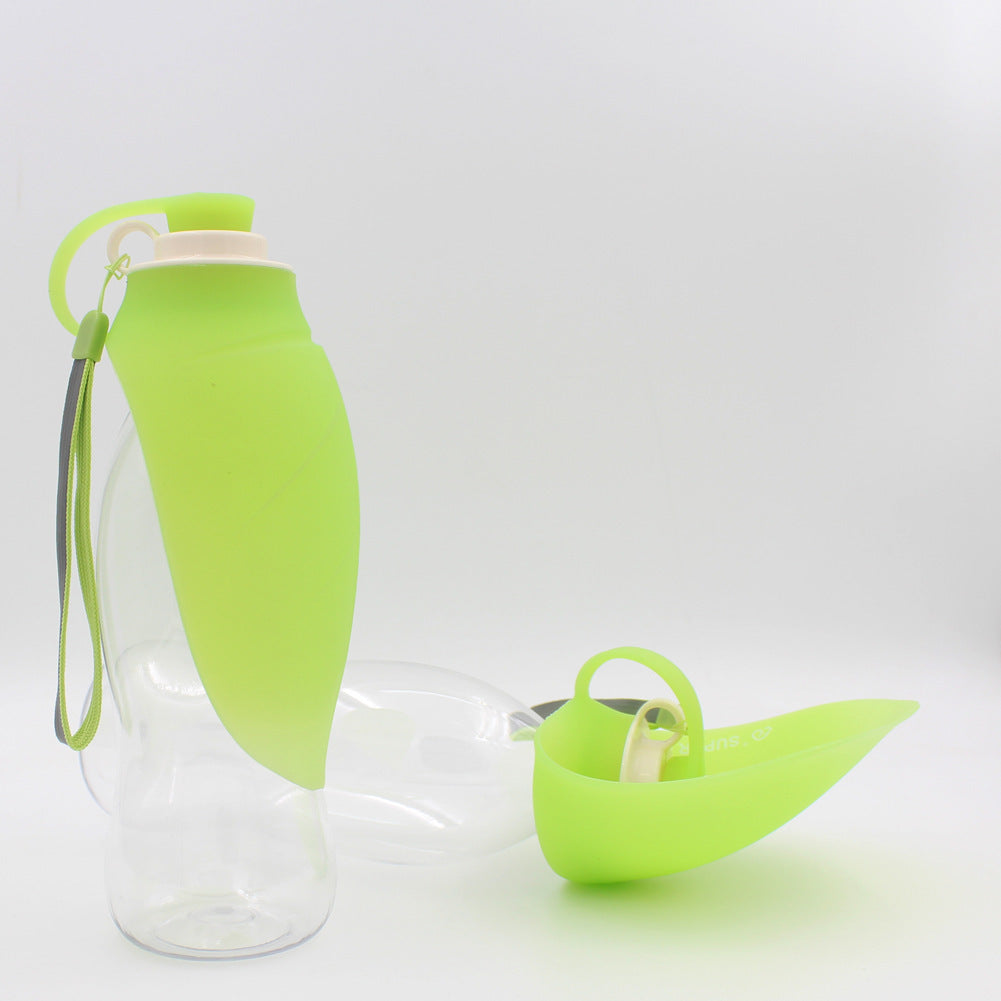 Portable Pet Water Dispenser Feeder Leak Proof With Drinking Cup Dish Bowl Dog Water Bottle 1619597062804