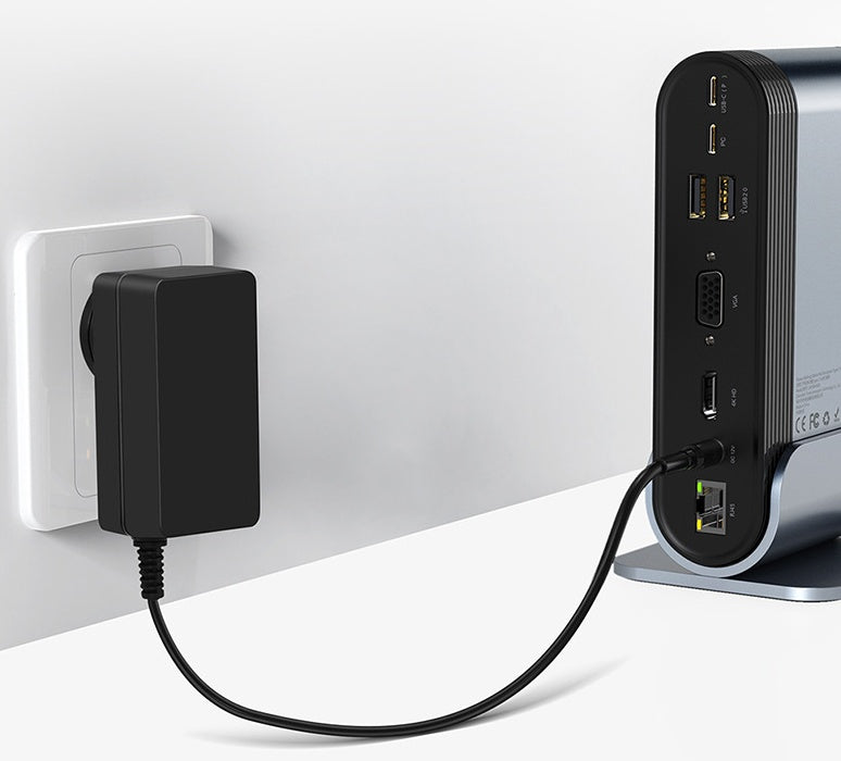 Workstation Multi-Function Type-C-Hub Splitter 16-In-1 Multi-Interface Docking Station With Power Supply 1619668853245