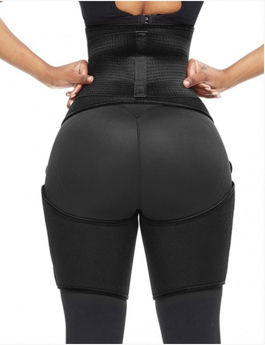 Sports Waist Belt Adjustable One-piece Girdle Leg Straps 1619703905780