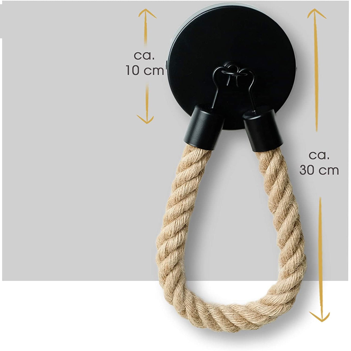 Matte Hook Hemp Rope Paper Towel Holder 1619751095632