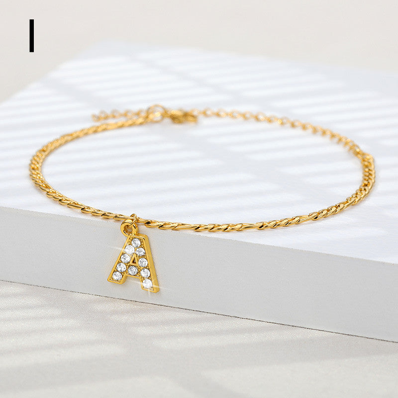 Ancient English Letter Anklet Letter Anklet Spot English Letter Pendant Jewelry 1620043067965