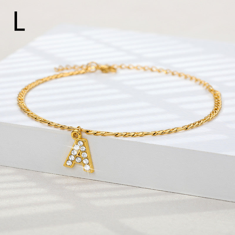 Ancient English Letter Anklet Letter Anklet Spot English Letter Pendant Jewelry 1620043091301