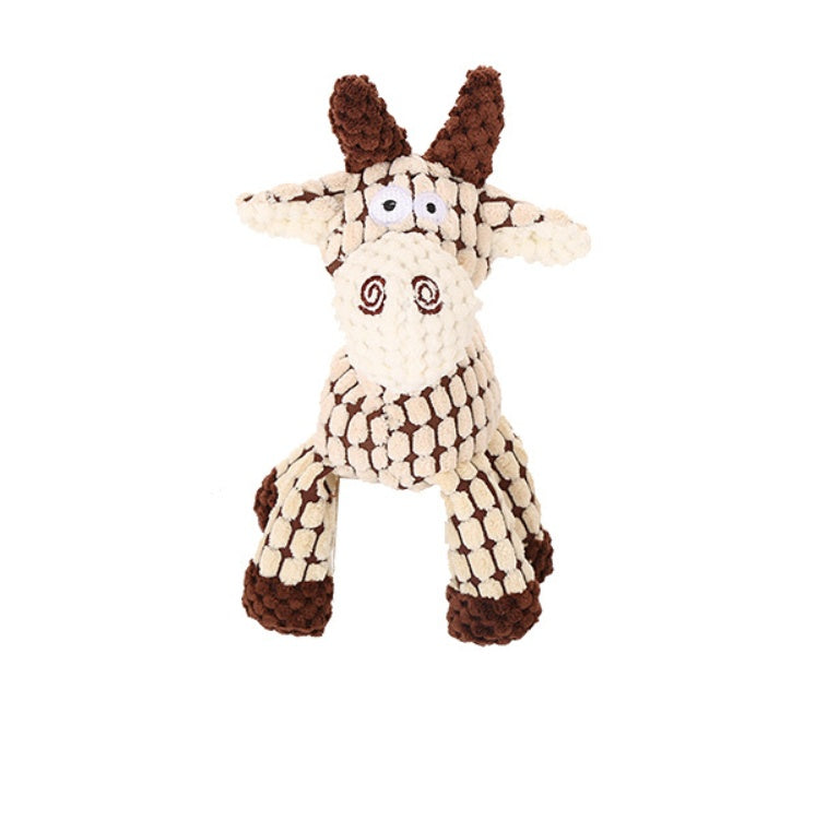 Pet Toy Donkey Shape Corduroy Chew Toy For Dogs Puppy Squeaker Squeaky Plush Bone Molar Dog Toy Pet Training Dog 162030378150