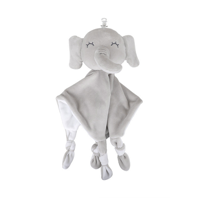 Cartoon Soft Soothing Towel Baby Animal Handkerchief With Ringing Paper 1620551600382