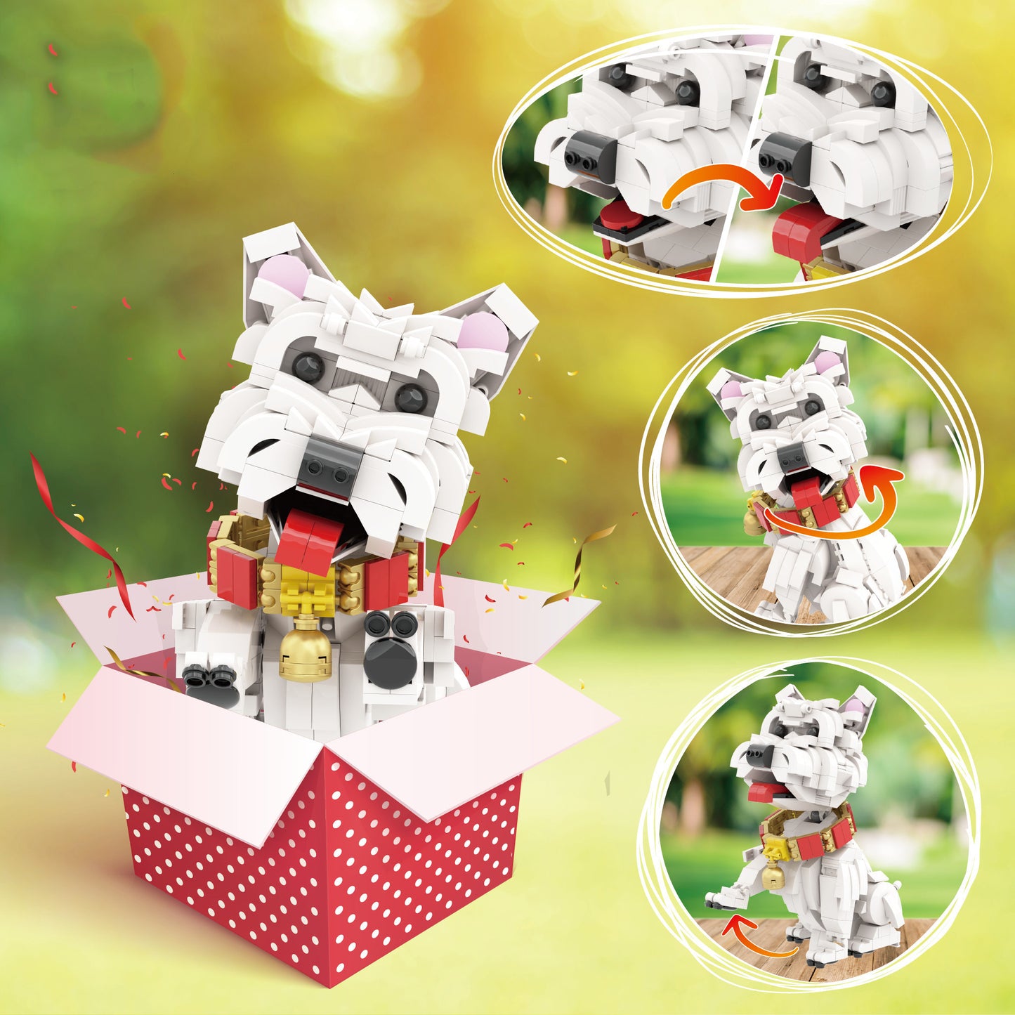 Cute Dog West Highland White Terrier Small Particle Assembly Building Blocks 1620805240267