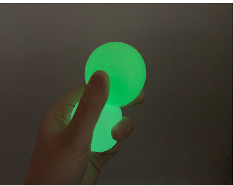 Luminous Sticky Ball Toys Sticky Wall Home Party Games Glow In The Dark Novelty Toys Decompression Squeeze Toy 1620955040185