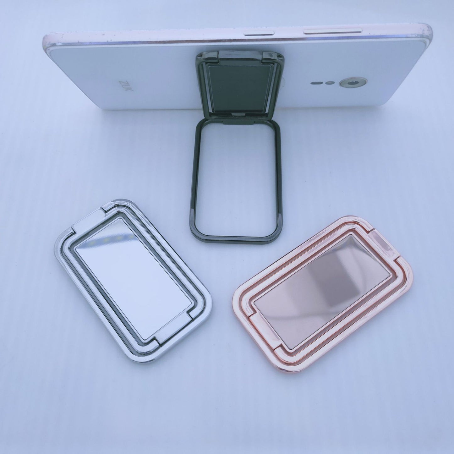 Mobile Phone Bracket Folding Ring Desktop Flat Retractable Magnetic Absorption Vehicle Metal Square Live Broadcasting Bracket - 图片 2