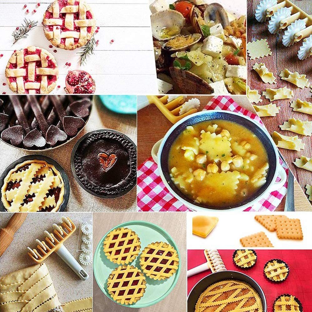 Kitchen Pizza Roller Pin Bread Hole Puncher DIY Baking Needle Tool Biscuit Wheel Pin Pasta Dough Crimper Kitchen Pizza Tool 1