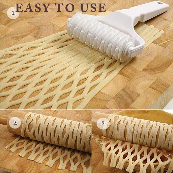 Kitchen Pizza Roller Pin Bread Hole Puncher DIY Baking Needle Tool Biscuit Wheel Pin Pasta Dough Crimper Kitchen Pizza Tool 1