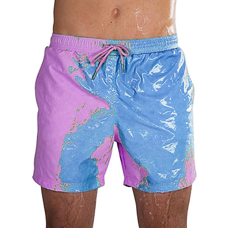 Magical Change Color Beach Shorts Summer Men Swimming Trunks Swimwear Swimsuit Quick Dry bathing shorts Beach Pant 1621581802