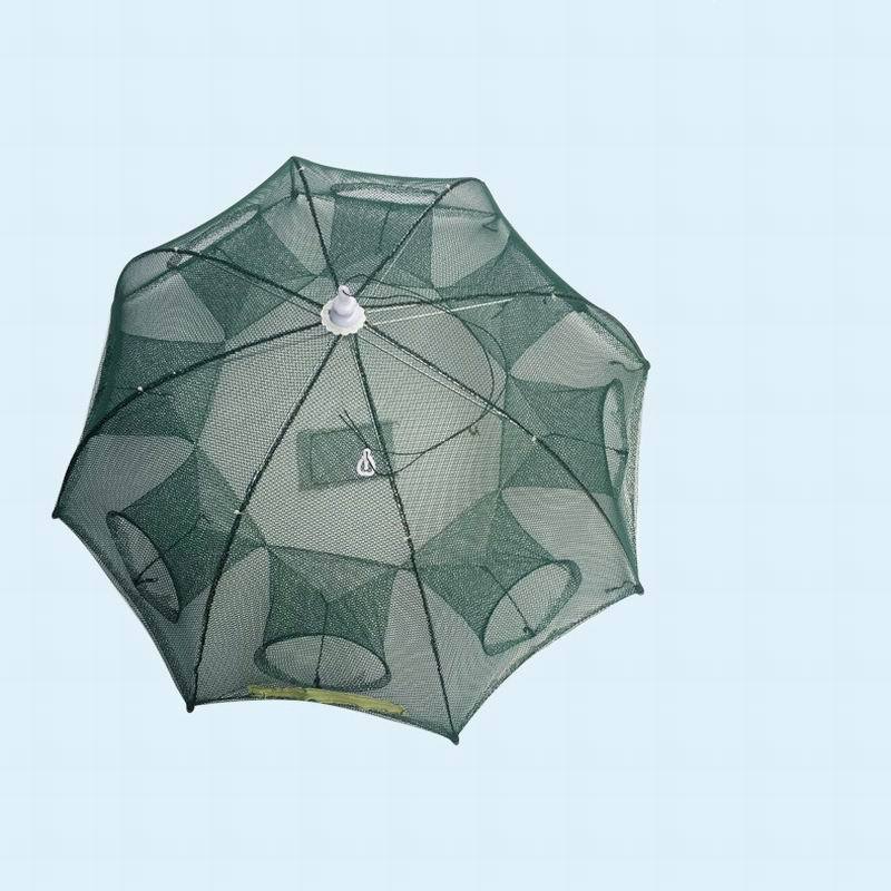 Strengthened 4-20 Holes Automatic Fishing Net Shrimp Cage Nylon Foldable Fish Trap Cast Net Cast Fold Crab Trap Fishing Netwo